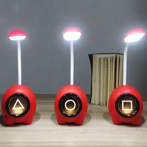(1 Pcs )squid Game Usb Reading Table Lamp(red Color)